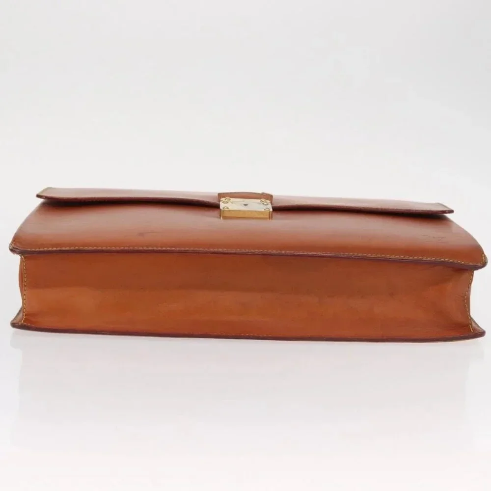 LOUIS VUITTON Nomad Leather Robust 1 Business Bag Beige M85390 LV Auth 153647